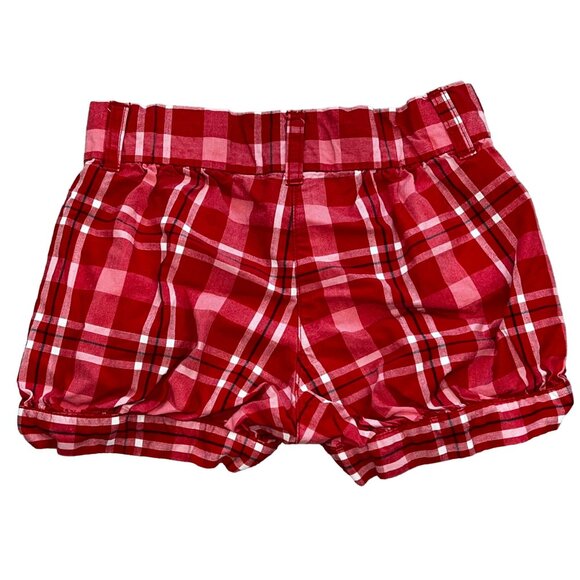 Janie and Jack Camellia Summer Red Plaid Girls Shorts Size 3 - Picture 2 of 4